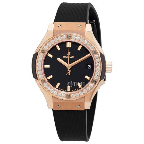 ladies hublot 18 ct rose gold watch|Hublot gold price list.